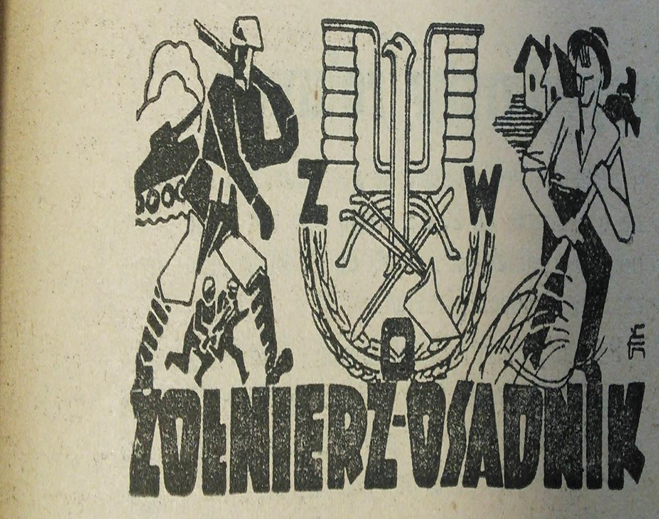 Logo ofbthe soldier- settler, Osadnik, no. 1 (32), (10 Jan. 1948), 13. Central Archives ofbModern Records, Warsaw, Ministry ofbthe Recovered Territories, fi le no. 2203